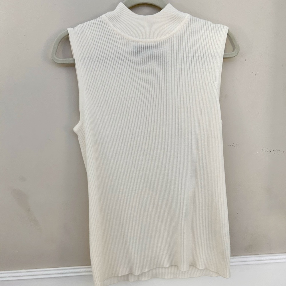 Cream Sleeveless Sweater